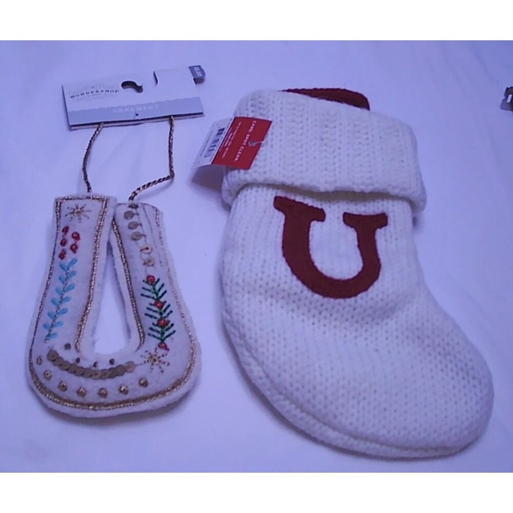 Target Wonderland Christmas Stocking and "U" Ornament NWT